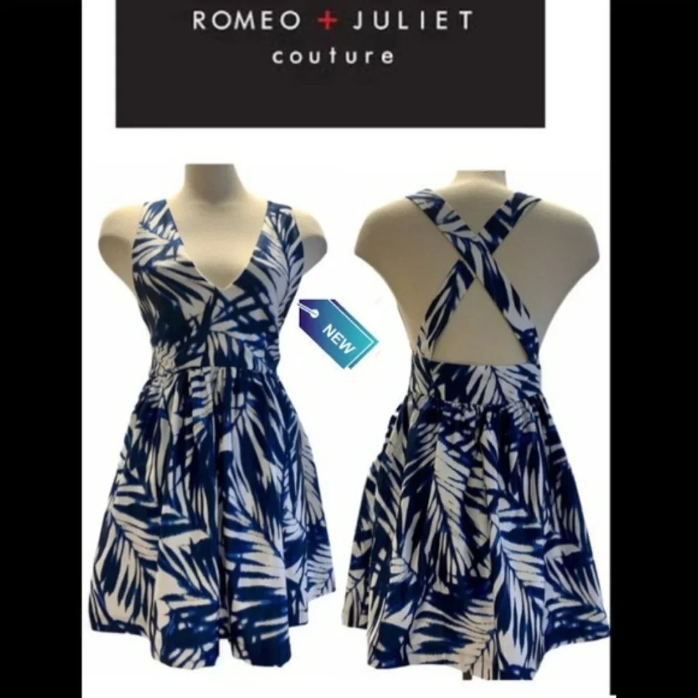 NWT Romeo + Juliet Couture Tagspalm Dress.  SZ M